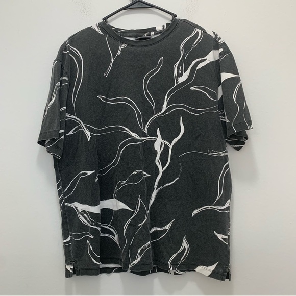 H&M Men's Relaxed Fit Cotton Patterned T-Shirt Size Small - Picture 1 of 4